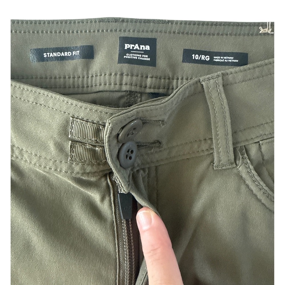 PrAna Halle Low Rise Bootcut Pants Slate Green 10R Roll Up Hiking Outdoors $98 - Picture 8 of 14